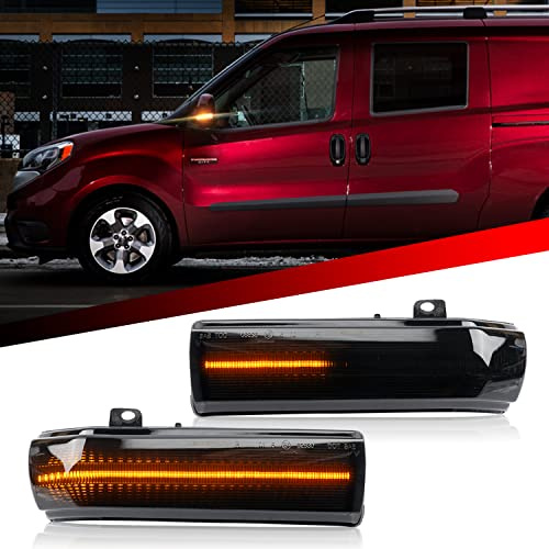 njssjd Dynamische LED-Außenspiegel-Blinker, kompatibel mit 2010–2022 F.iat Doblo, 2012–2022 O.pel Combo Bernstein Sequentielle Seitenspiegel-Blinker Lampe Repeater Blinker