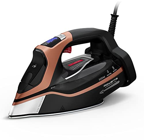 Rowenta DW9510D1 Steamforce Pro, Ferro da Stiro a Vapore, Potenza 3200W, Capacità 350 ml, Getto di Vapore da 300g/min, Sistema Anticalcare, Spegnimento Automatico e Tecnologia Intelligente