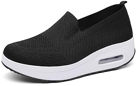 Zapatillas De Deporte Zapatos Respirado Ligero Malla Talla 35-42 Mujeres Deporte Running Zapatillas Sacudir Casual Zapatos Height-Increasing Sneaker