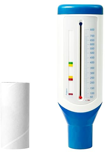Eteur de Capacité Pulmonaire, Débitmètre de Pointe, Spiromètre Portable, Moniteur de Performance Pulmonaire et Débitmètre, Débitmètre Expiratoire Moniteur D'asthme pour Femmes et Hommes