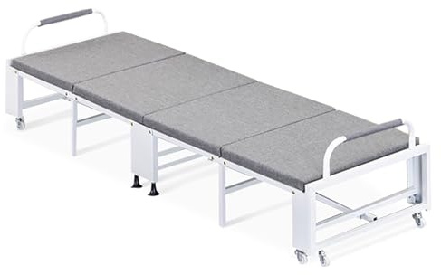 KAXLDHH Klappbett Zustellbett Mit Matratze Klappbar, Stabiler Rahmen Reisebett Mit Rädern, Sofabett Gästebett Einzelbetten Für Schlafzimmer, Maximale Belastung 150kg, 190×60×30cm (Size : 190x60x30cm)