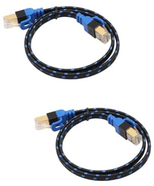 jojofuny 2pcs Ethernet Cable Outdoor Network Cable Lan Cord Double Shielded for Router Nas Servers Fast Data Transfer