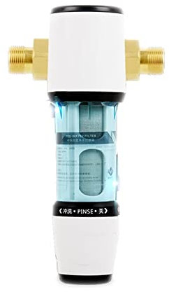 BINGNU RO-Wasserfiltersystem Auto Backwash Vorfilter Ganzes Haus Spin Down Sediment Wasserfilter Vorfilter Reiniger 40um Für Küche, Badezimmer, Wohnmobil oder Büro(Color:DN15)
