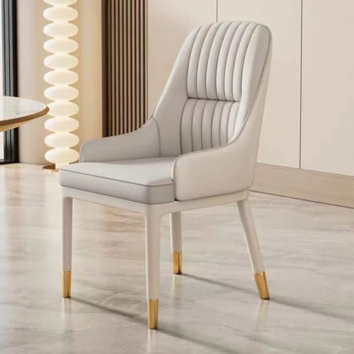 ZCFLWR Multifunktionaler Esszimmerstuhl, umweltfreundlicher Esszimmerstuhl und Frisierstuhl aus Silikonleder, mit dreidimensionaler Rückenlehne und stabilen Füßen, geeignet für Familien und Restaur