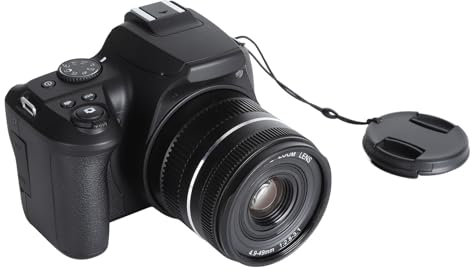 Digitalkamera für Fotografie, 4K 64MP WiFi Autofokus Vlogging Kamera mit 10 fachem Optischem Zoom und 4 fachem Digitalzoom, Unterstützt Burst, Zeitlupe, Zeitraffer, Beauty Modus