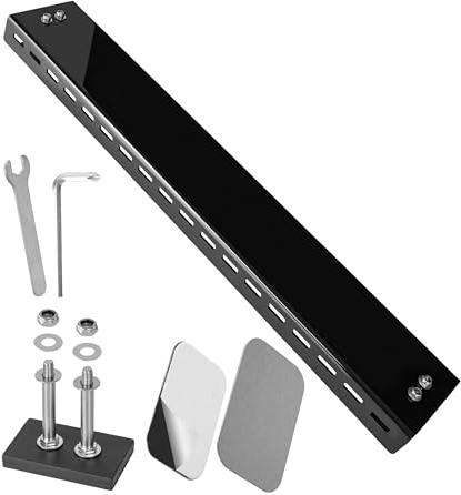 Herdknopf Kindersicherung, 1 Set, aus Acrylglas, in Schwarz, Babysicherung mit Magnetbefestigung, Schutz für Standard Herde mit max. 48 cm breiter Schalterreihe, Herdknöpfe Schalter Abdeckung