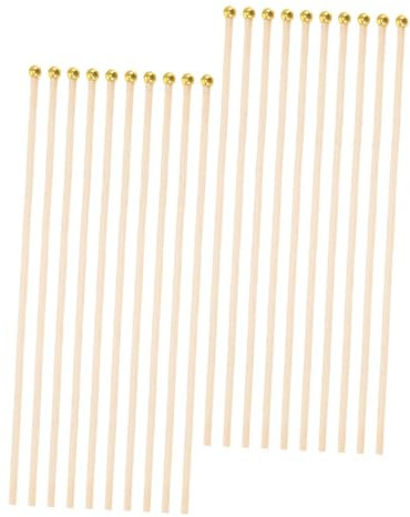 CAXUSD 50stücke Fahnenmast Aus Holz Für Fahnen Handwinkend Naturfarbene Holzfahnenmasten Als Sticks Ersatz Für Party Und Feste