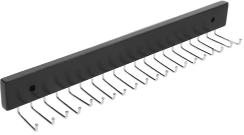 TOPBATHY Wall Mounted Tie Rack with Hooks Tie and Belt Organizer Scarf Hanger Wall Hanging Hook Holder Organizer for Wardrobe Closet Hallway Storage