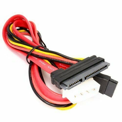 Kabalo 15 pin SATA with 7 Pin Data COMBO to SATA Power and Data Cable 4 pin Molex Lead