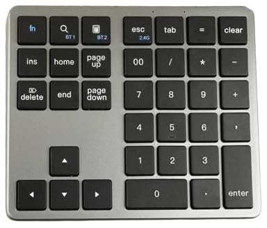 Piccola tastiera wireless-tampone meccanica a 35 tasti portatile | strumento di battitura wireless mini leggero, tastiera ergonomica sottile | Compatibile con iOS Smart Devices for