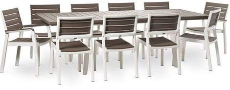 Keter Set Harmony Tavolo ALLUNGABILE con 6 SEDIE Senza BRACCIOLI