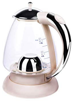 Bollitore di Vetro Elettrico - 1.35 Litri Blu Illuminato Portatile Ufficio Portatile Spegnimento Automatico dell'Acciaio Inossidabile Bollitore Rapido tè Brocca Bollitore Rosa