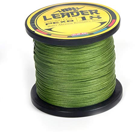 SXSHUN 8-Fach Geflochtene Premium PE Angelschnur 1000m, Armeegrün, 2.0 (0.23mm/15.4kg)