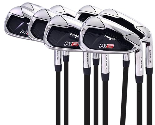 Majek K6 Iron Set Senior Men's Complete 8-Piece Iron Set (4-PW, SW) Right Handed Graphite Senior Flex A Flex Club