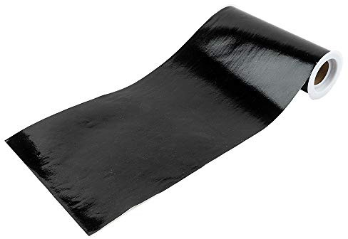 Ideen mit Herz Kunstleder | Lederimitat | metallic | 15 cm breit | 1,5 m lang | auf Rolle (schwarz)