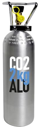 2 kg CO2 Flasche Kohlensäure (Lebensmittel E290) Mehrweg-Gasflasche gefüllt mit 2.000 g CO2 für Getränkesysteme, Aquaristik, Zapfanlagen NEU VOLL
