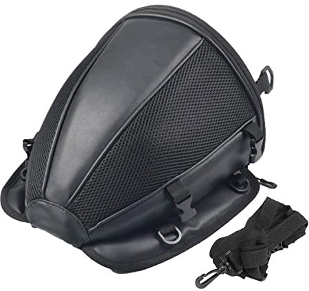 QIYUANT Hecktasche Motorrad, Rücksitz Tasche Motorradtaschen Aufbewahrungstasche Satteltaschen Kleine Motorrad Tasche Gepäcktasche Motorradtasche Heck Schwarz