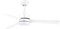 BEL AIR HOME - Ventilatore da Soffitto 3 Pale Silenzioso con Luce LED 20W - Motore DC 6 Velocità e Telecomando - 3 Temperature (3000K, 4000K, 6500K) - Bianco, Metallo
