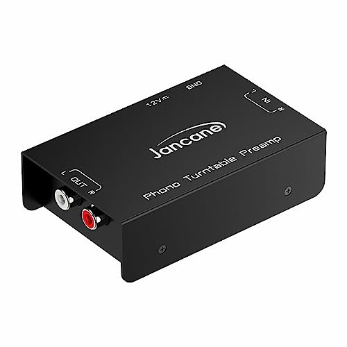 cotsoco Phono Pickup Preamp Phonograph Preamplifier, RCA Input, RCA/TRS Output, Phono Preamp for Record Game with 12 Volt DC Adapter