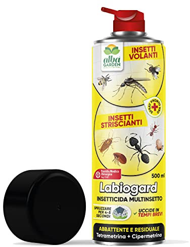 Albagarden - Insetticida Formiche E Scarafaggi Per Ambienti - Insetticida Multinsetto Contro Zanzare Mosche Vespe E Tutti Gli Insetti Volanti E Striscianti - Veleno Per Disinfestazione - Spray 500 ml