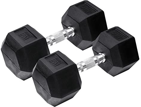 Orange Gym Sechskant-Hanteln Schwarz - 4 kg - 2er Set – Gewichte set für Krafttraining - Trainingsgeräte und Sportgeräte für zu Hause - Sechskantige Form damit die Hanteln nicht wegrollen
