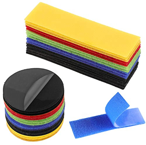 40 Stück Klettband Selbstklebend Extra Stark, Klettverschluss für filz