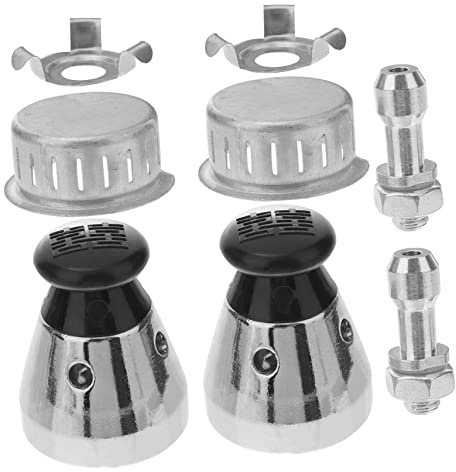Cabilock Pressure Cooker Accessory Set 8pcs Aluminum Alloy Safety Relief Valve Jigger Valve and Block Cover Clips Replacement Parts for Pressure Cookers and