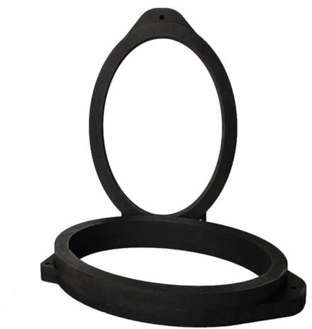 [1 Paar] 6x9 MDF Lautsprecher Ringe kompatibel mit Chevrolet Camaro V | passend für Hutablage | Farbe: schwarz | wasserundurchlässig