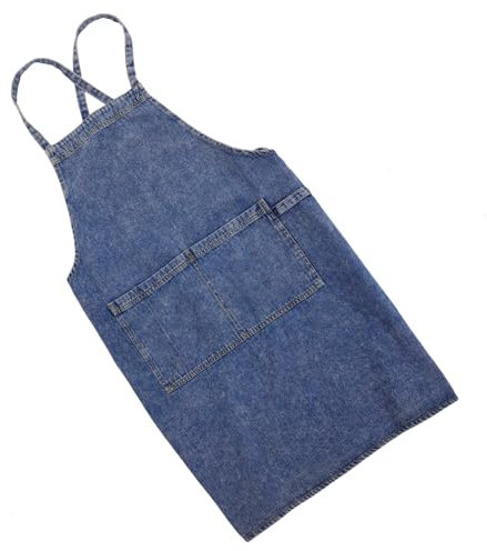 ABOOFAN Arbeitsschürze Cowboy Schürze Metzgerschürze waschbare lustige Schürze Lätzchen Partyschürze wiederverwendbare Kochschürze Kosmetik für Kleidung schmücken Taille Damen Denim