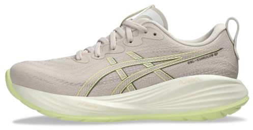 ASICS Women's Gel-Cumulus 27 Running Shoes, 8.5, Mineral Beige/Huddle Yellow