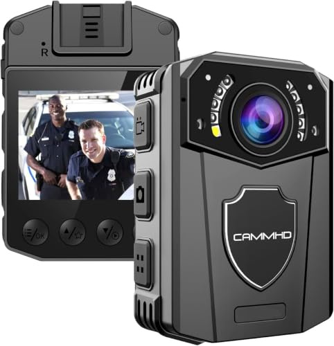 CAMMHD Z3 Bodycam 1440P, 130° Sichtfeld, 3000mAh Körperkamera mit kontinuierlicher Aufzeichnung 8–10 Stunden, Body Camera mit Infrarot-Nachtsicht, geeignet für Polizei, Feuerwehr usw (256GB)