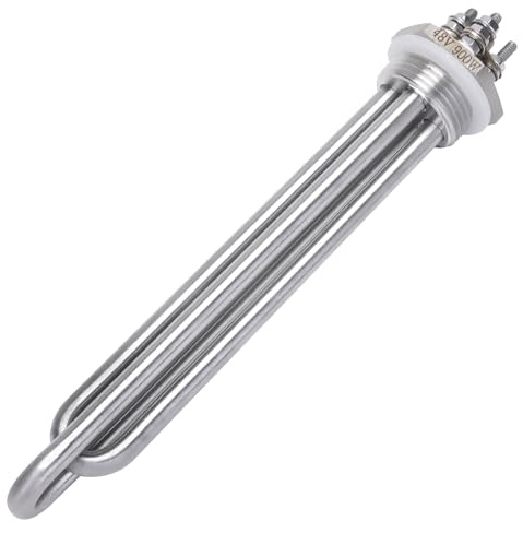 DERNORD 48 V, 900 W, elemento riscaldante da 1 pollice, DN25, BSP, flangia in acciaio inox con anello in silicone, doppio tipo a U