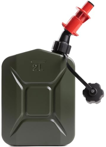 BW® Proper Jerrican en métal pour carburant 2 l avec bec verseur « Smart » Fabriqué en Europe