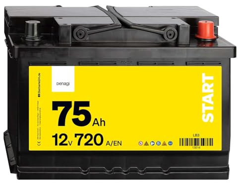 Denagi Start Autobatterie 12V 75Ah 720A/EN | absolut wartungsfrei