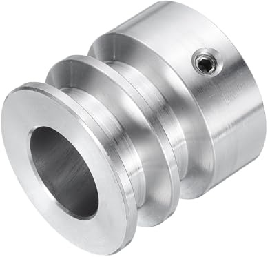 QUARKZMAN V-Typ Riemenscheibe 16mm Bohrung 30mm Außendurchmesser Doppelrillen Aluminiumlegierung Keilriemenscheibe für Motorwellen-Bohrmaschine 6mm(1/4) PU-Formgürtel
