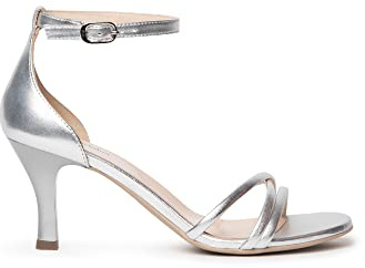 Nero Giardini E218412DE Sandali Donna in Pelle - Argento 38 EU