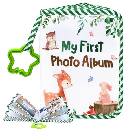 Baby Photo Album My First Photo Album For Babies 14x18cm Soft First Photo Album Collector With Safety Mirror