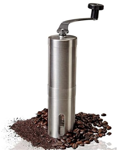 Mini moulin à café manuel en acier inoxydable fait à la main pour grains de café, outil de cuisine, accessoires de café