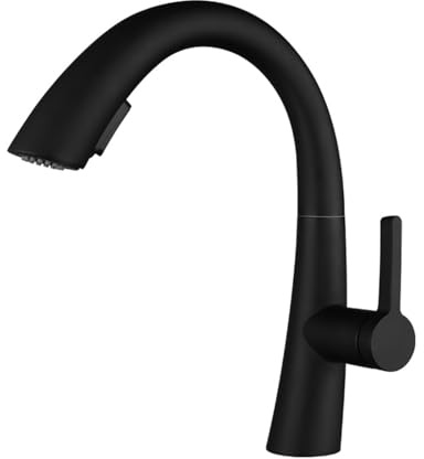 Mitigeur Salle de Bain avec Douchette Col de Cygne Rotatif à 360° Robinet Lave Main G1/2,noir