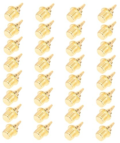 PENIKOKO Clavos para Zapatos de Atletismo de Metal Dorado Forma de Aguja, 32 Piezas, Larga Duración y Resistencia al Óxido para Actividades Deportivas al Aire Libre