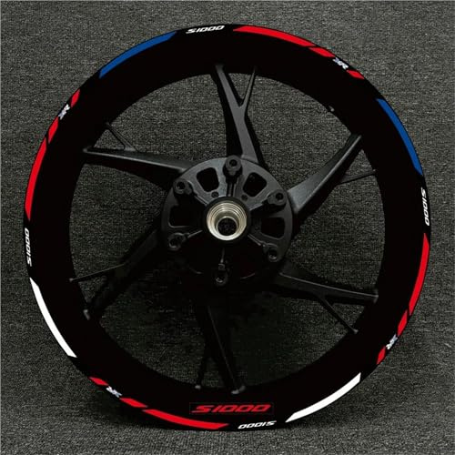 CYDJML Sportivo Adesivi Set Adesivi per Ruote Moto per BMW S1000XR S 1000 XR S 1000XR Decalcomanie per Ruote Adesivo Riflettente per Mozzo Ruota Adesivo Cerchioni(Colore 20)