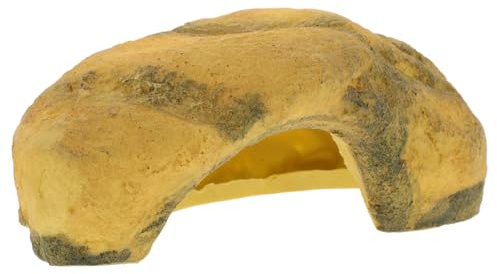 WEKAMOS Reptilienhöhle aus Resin Naturnahe Felsenversteck und Sonnenplattform für Bartagamen Schildkröten und Terrarien Pflegeleichtes Terrarienzubehör für Innen Außenbereiche