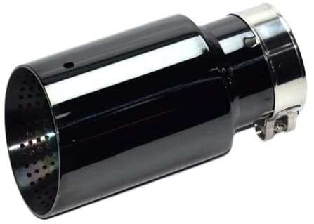 Auspuffspitze Universelles Mattes Edelstahl-Auspuffendrohr Für VW Für GTI Für MK7 Für Golf 7 EndschalldäMpfer Endrohr(Schwarz,89mm)