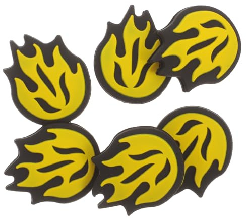 DIYEAH 6 Pezzi Ammortizzatore per Racchetta da Tennis in Silicone Giallo Smorzatore di Vibrazioni Tennis Resistente e Decorativo per Ridurre Urti e Migliorare Comfort al Braccio
