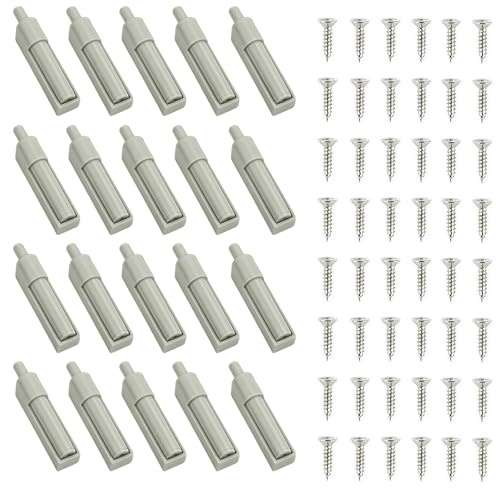 Foonary 20 Stück Schranktür Dämpfer, Softclose Nachrüsten, Softclose Türdämpfer Möbeltürdämpfer Schranktür Dämpfer für Schranktüren Von Küche Büro Und Kleiderschrank(Grau)