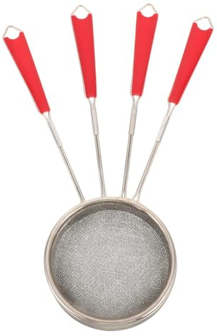 INOOMP Set 4 Pezzi Cucchiaio per Schiuma Birra in Acciaio Inossidabile e Plastica Argento, Versatile per Birra e Olio, per Bar ad Uso Intenso