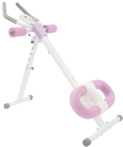Abdominal Trainer Machine Foldable Home Gym Equipment LCD Display Adjustable Incline for Core Workout Ab Exercise