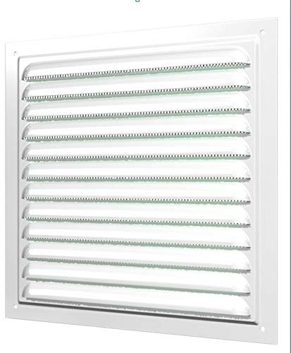 Rejilla de ventilación metálica con mosquitera, entrada y salida del aire