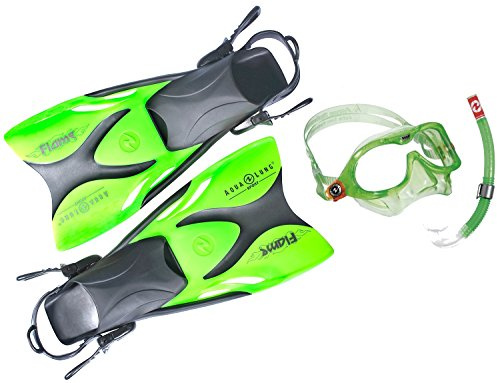 Aqualung Schnorchel Set für Kinder - vom Top Hersteller - bestehend aus Flossen Schnorchel Tauchmaske - Wertige Junior Schnorchelausrüstung mit Perfekter Passform