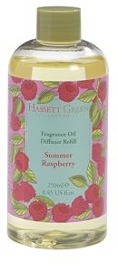 Hassett Green London - Summer Raspberry - Fragrance Oil Reed Diffuser Refill - Larger Size 250ml Bottle